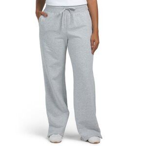 ASICS Grey Heather Fleece Wide Leg Pants